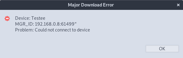 Major Download Error pop-up