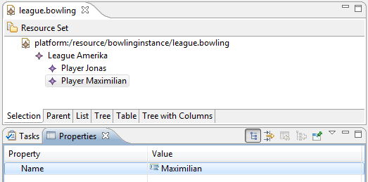 League name and create 2 players