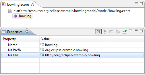 root package name and URI