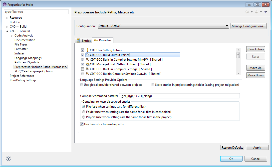 preprocessor includes