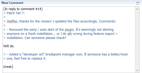 new comment