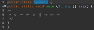 Figure 2: Font Ligature Support