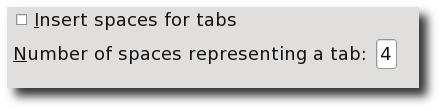 Tabs to spaces