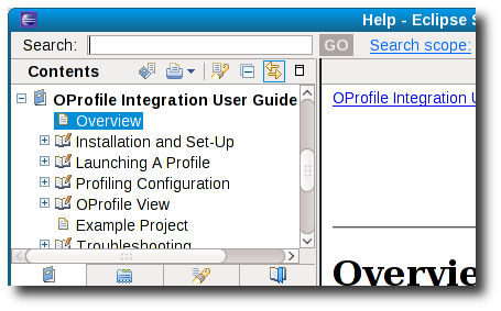 Eclipse Help System With OProfile Item