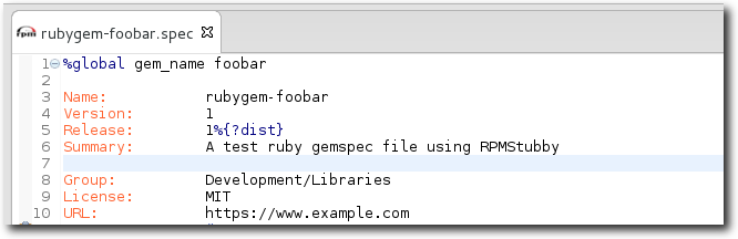 Ruby Gemspec Stubbed Specfile