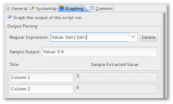 SystemTap Graphing menu