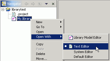 Open With/Text Editor