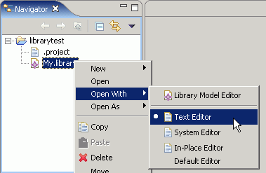 Open With/Text Editor