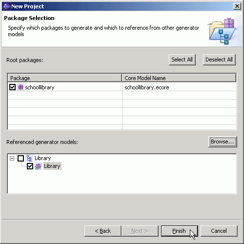 Select referenced package