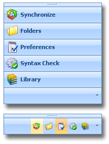 CollapsibleButtons is a widget similar to the Microsoft Outlook button navigation bar.