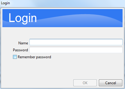 This widget proposes a simple login/password dialog box