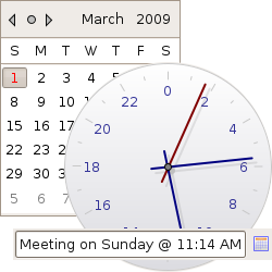 The CDateTime is a graphical and textual Date selection widget.