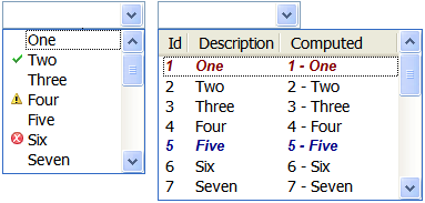 TableCombo is a composite widget similar to a CCombo but uses a table instead of a list control.