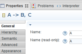 Properties can be organized in separate tabs, defined by Page Description elements