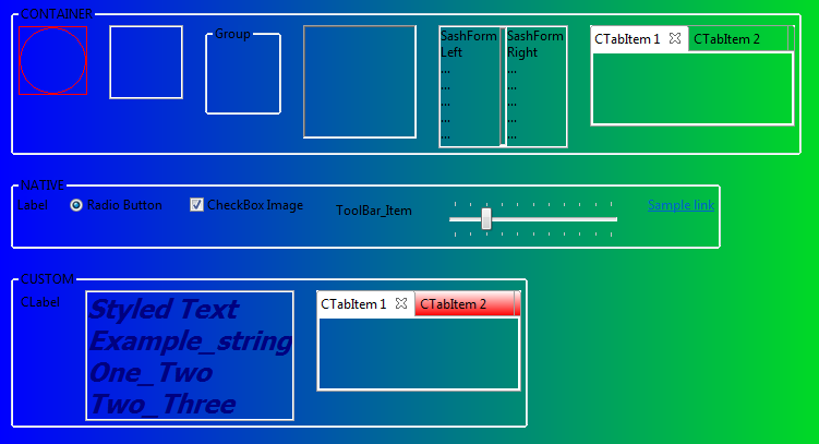 Transparent Background on Control widgets