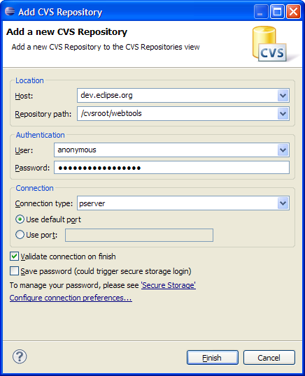 Add CVS Repository