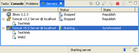 Servers view