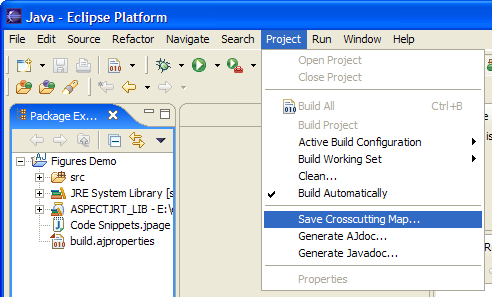 Screenshot showing the save map menu entry