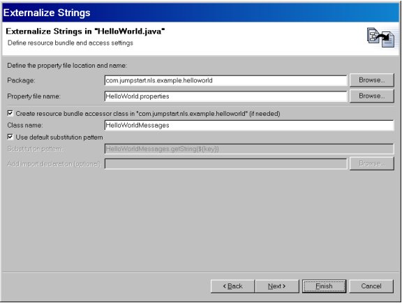 Externalize Strings wizard