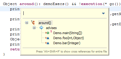 The Quick Cross References view