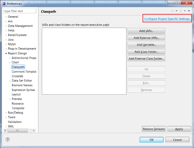 Configure Settings