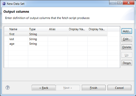 Output Columns