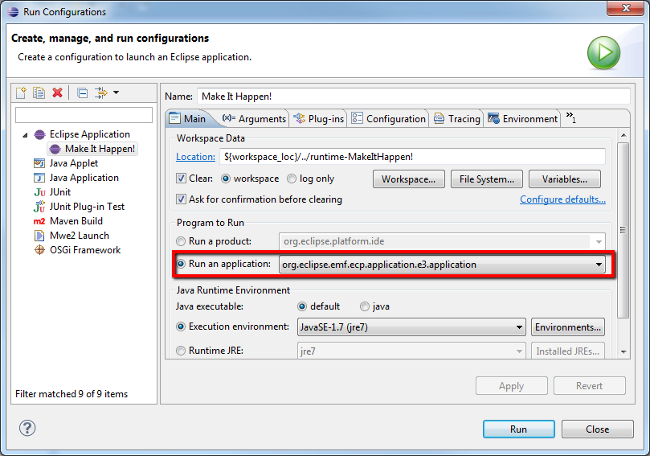 Run Configurations