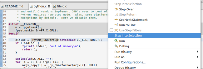 Debugging Python Source Code