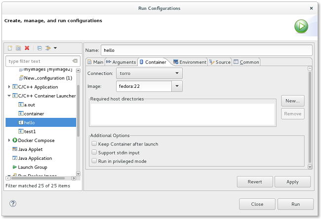 C/C++ Docker Launch Configuration