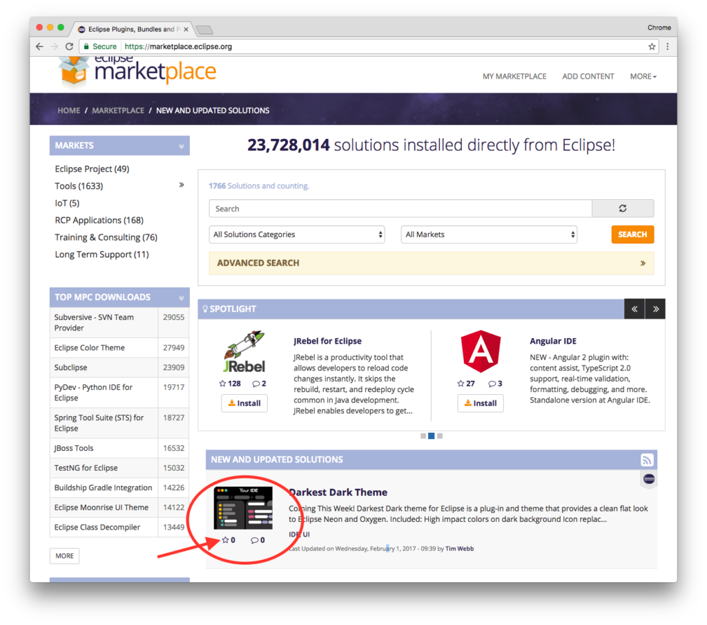 Tutorial Eclipse Marketplace & Favourites List The Eclipse Foundation