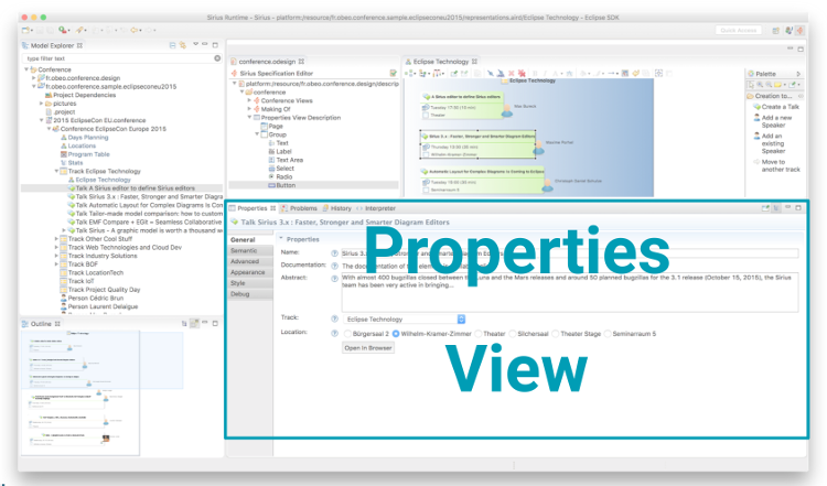 properties view eclipse sirius