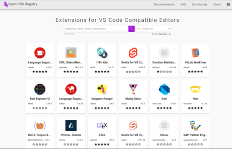 Figure 1: Open VSX Registry