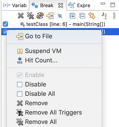 disable allbreakpoints