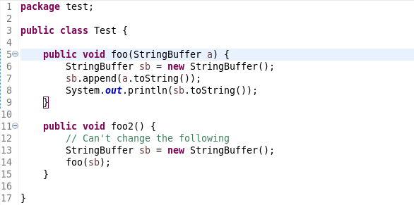 stringbuffer to stringbuilder before