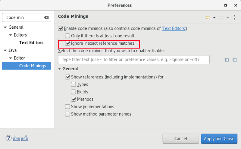 New Code Mining Preference