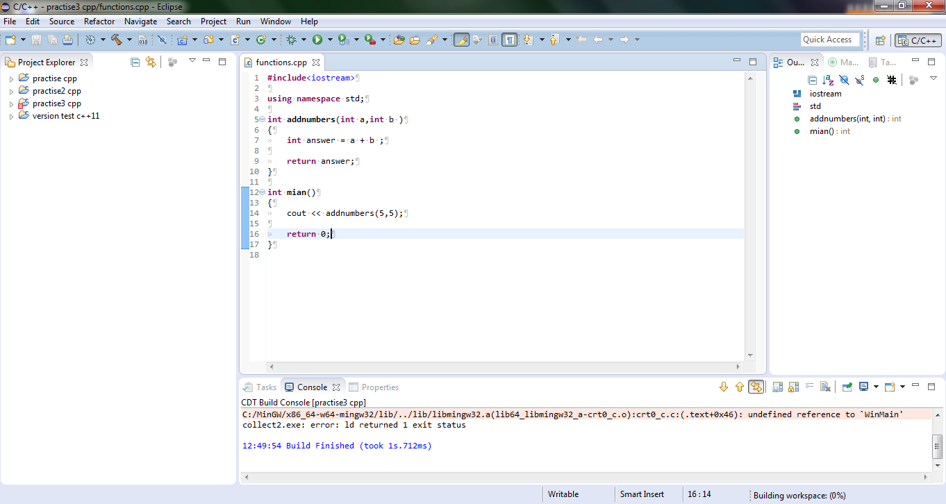Undefined reference to c++ error