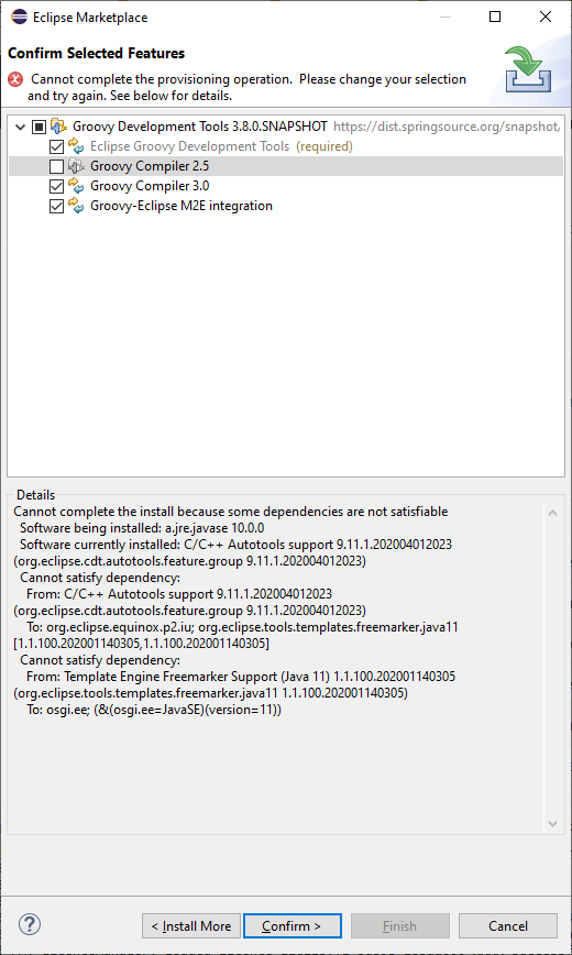 Eclipse Community Forums Oomph Oomph Cannot Find Equinox P2 Iu And Jdt Feature Group