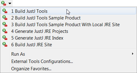 Launchers for External Tools Favorites