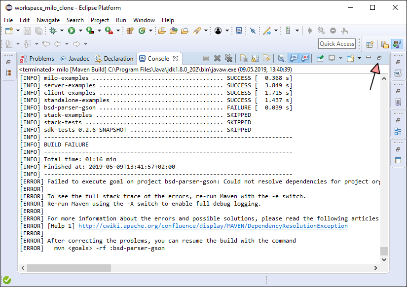 eclipse
09.05.2019 , 13:42:55
workspace_milo_clone - Eclipse Platform