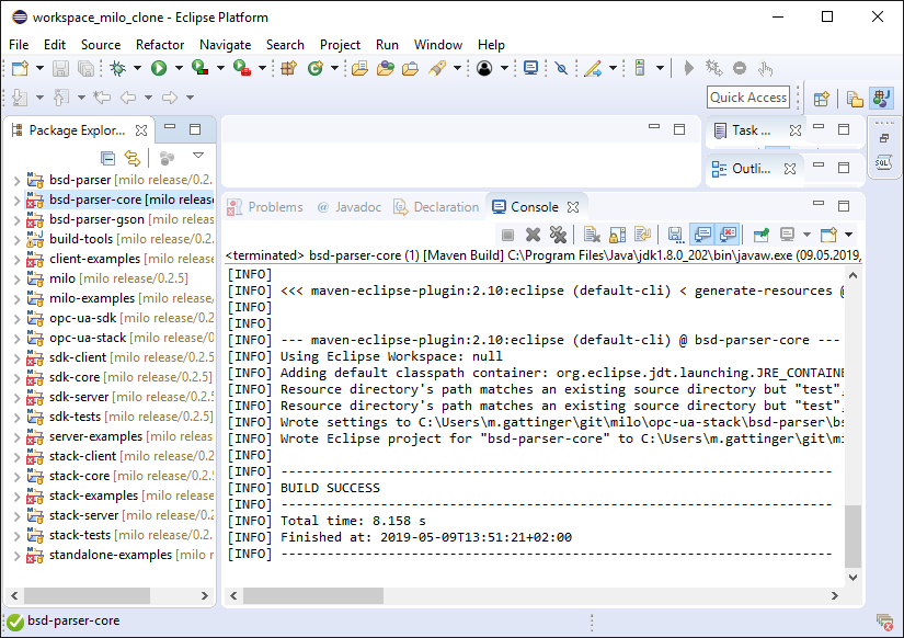 eclipse
09.05.2019 , 13:51:25
workspace_milo_clone - Eclipse Platform