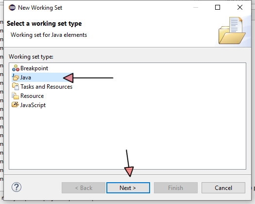 eclipse
10.05.2019 , 11:43:26
New Working Set