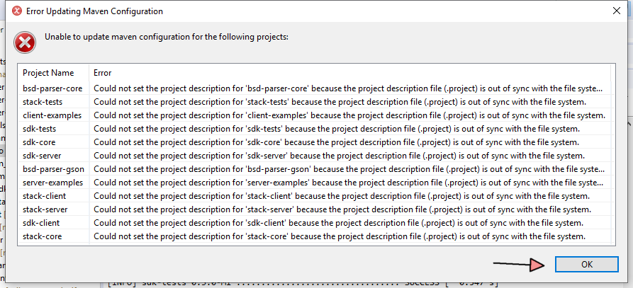 eclipse
10.05.2019 , 14:37:27
Error Updating Maven Configuration