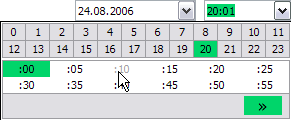 Compact style dropdown Compact style dropdown just displays hours and "rounded" minute values