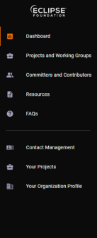 Member portal sidebar