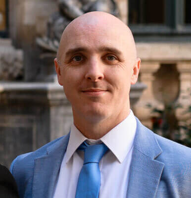 A portrait of Ciarán O'Riordan