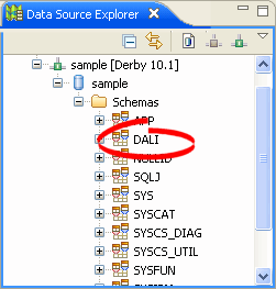 This figure shows the Database Explorer.