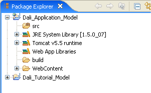 Project Explorer with new Java project.